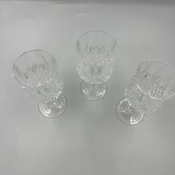 Vintage Luminarc Arc International Wine Cordial Glasses 3 Piece Clear Crystal - Picture 9 of 9